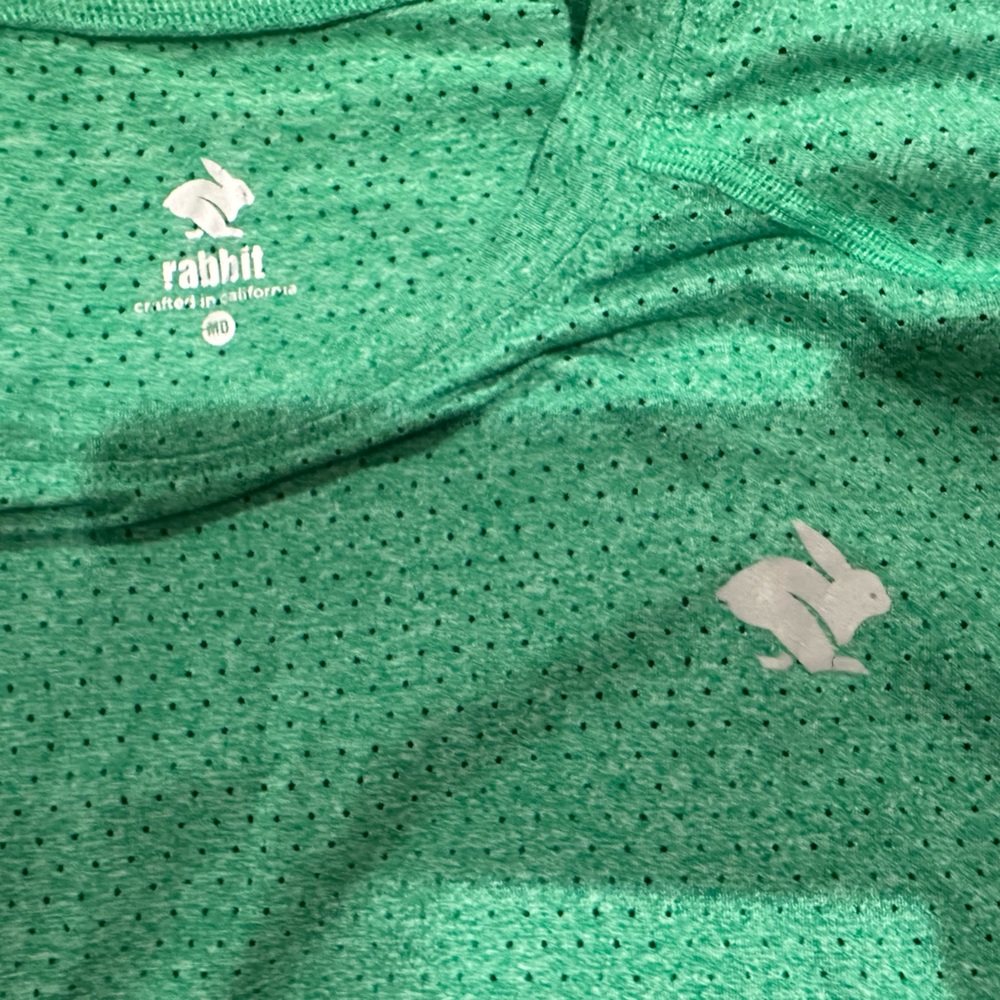 Green Rabbit Running T-Shirt - Picture 2 of 4